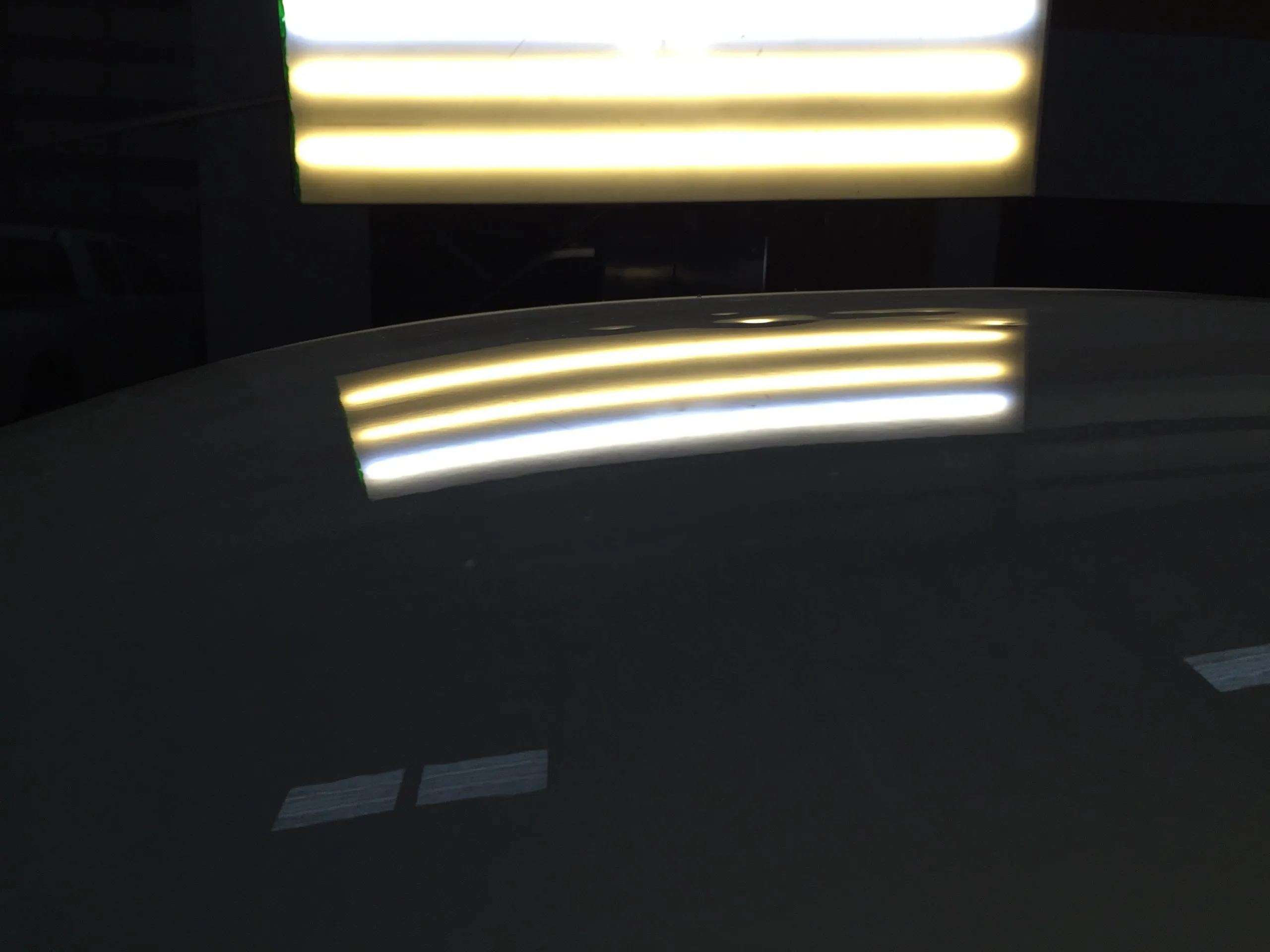 Body line crease carefully worked back to original shape using PDR