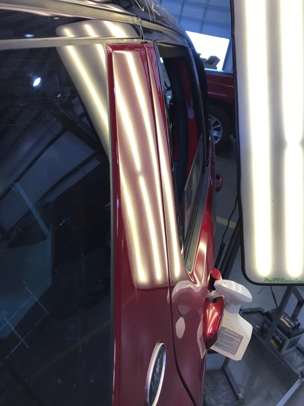 Vehicle restored to factory condition after hail damage repair