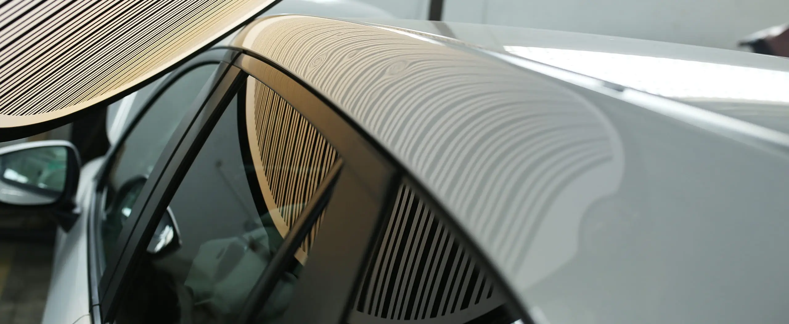 Vehicle undergoing expert paintless dent repair at PdrWorks